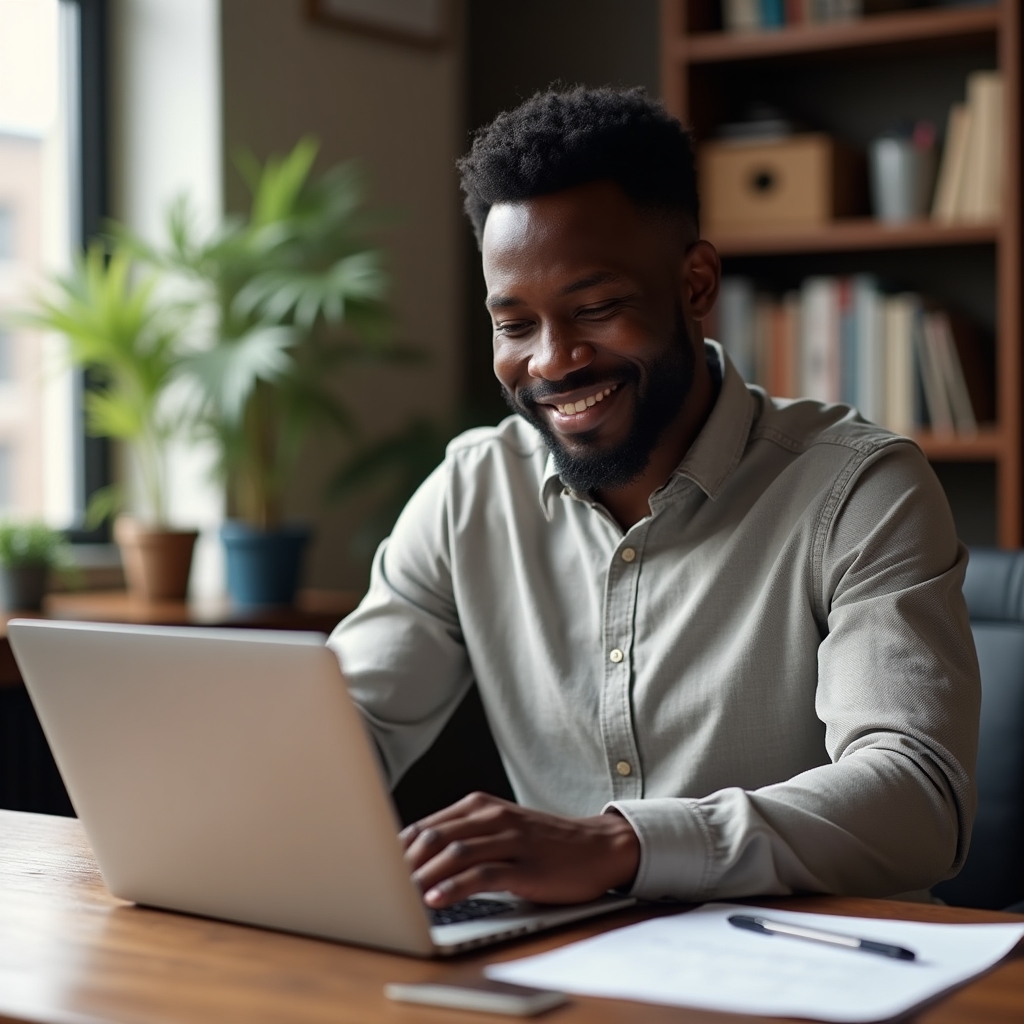Freelancer píše strukturovanou nabídku pro nového klienta na notebooku