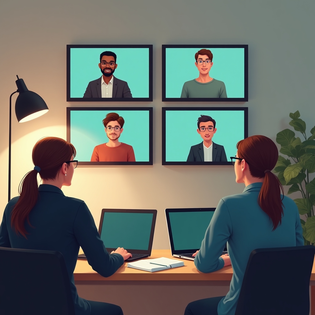 Účastníci webináře sledující prezentaci o komunikaci s klienty